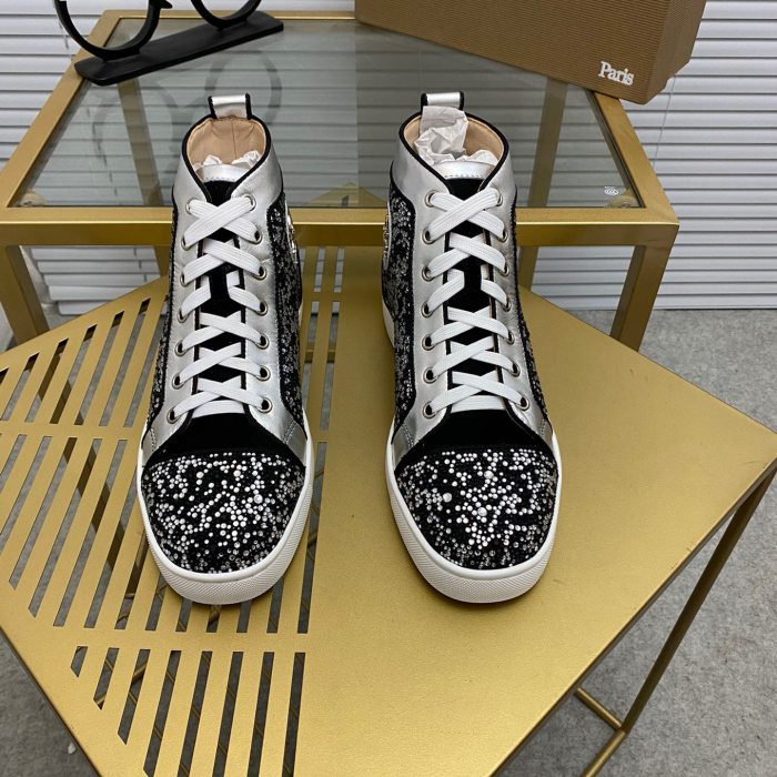 Christian Louboutin Louis High-Top Sneaker Size 36-46  10-Color