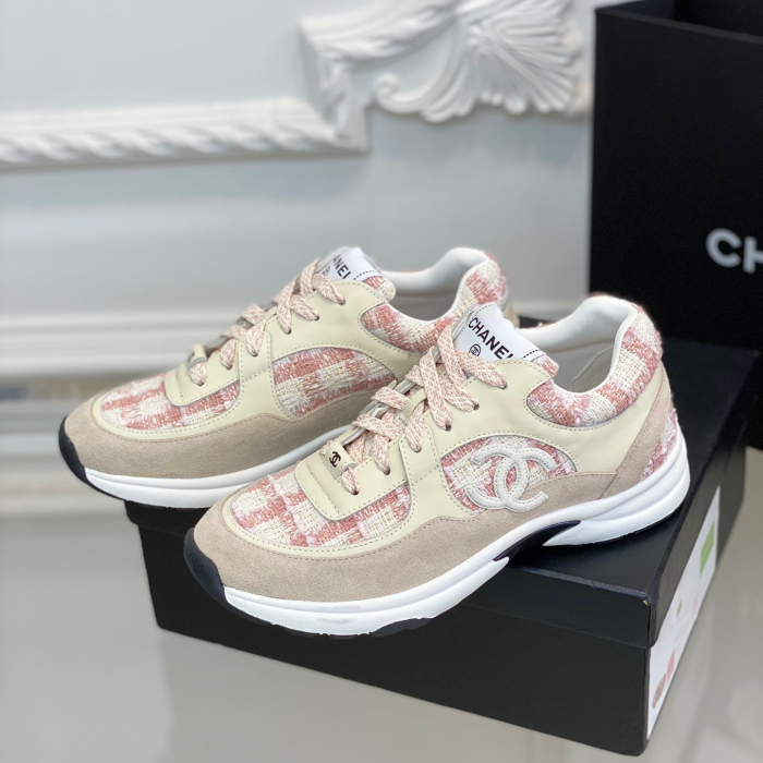 Chanel 2023 New Coton Tweed Sneaker Size 35-41  3-Color