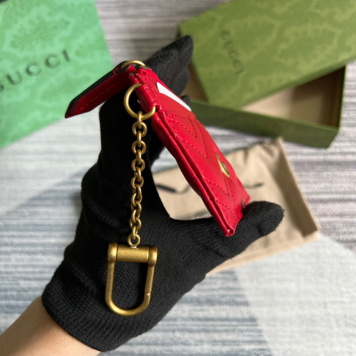 Gucci GG Marmont keychain wallet Size 10*7.5*1cm Style: 627064