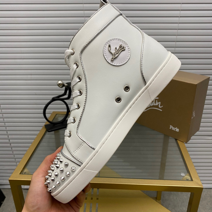 Christian Louboutin Lou Spikes High-Top Sneaker Size 36-46  10-Color