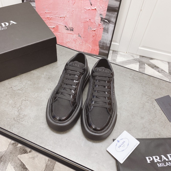 Prada Macro Re-Nylon and Leather Sneaker Size 35-40   2-Color