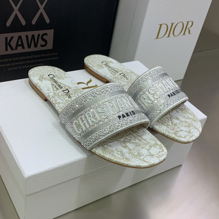 Dior Dway With Diamond Slippers Size 35-41 7-Color