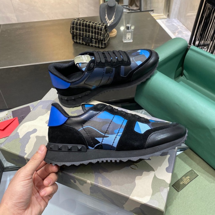 Valentino Camouflage Rockrunner Sneaker Size 39-45   11-Color