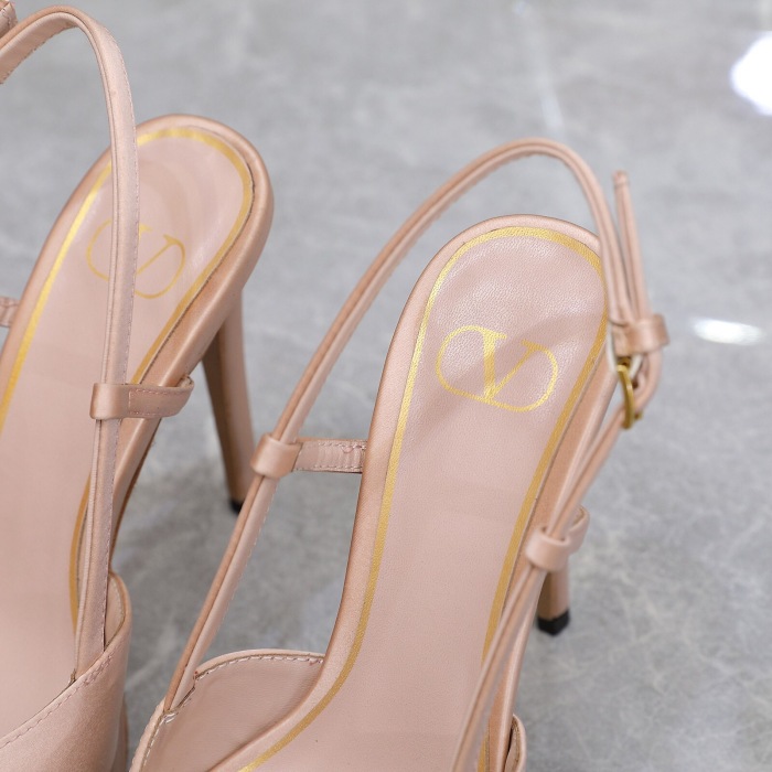 Valentino Vlogo Signature Satin Slingback Platform Size 35-41 5-Color