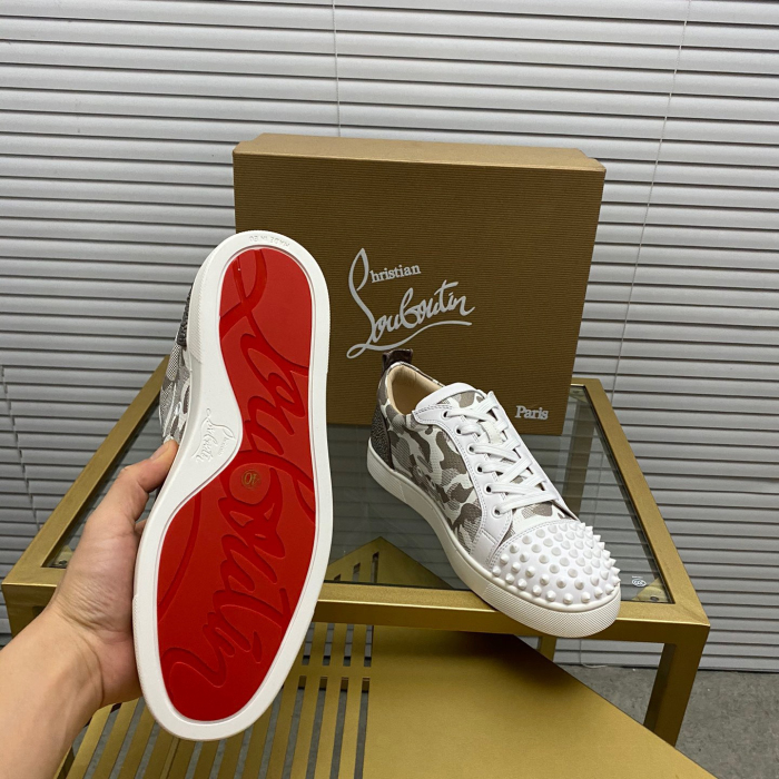 Christian Louboutin Louis Junior Spikes Sneaker Size 36-46  9-Color