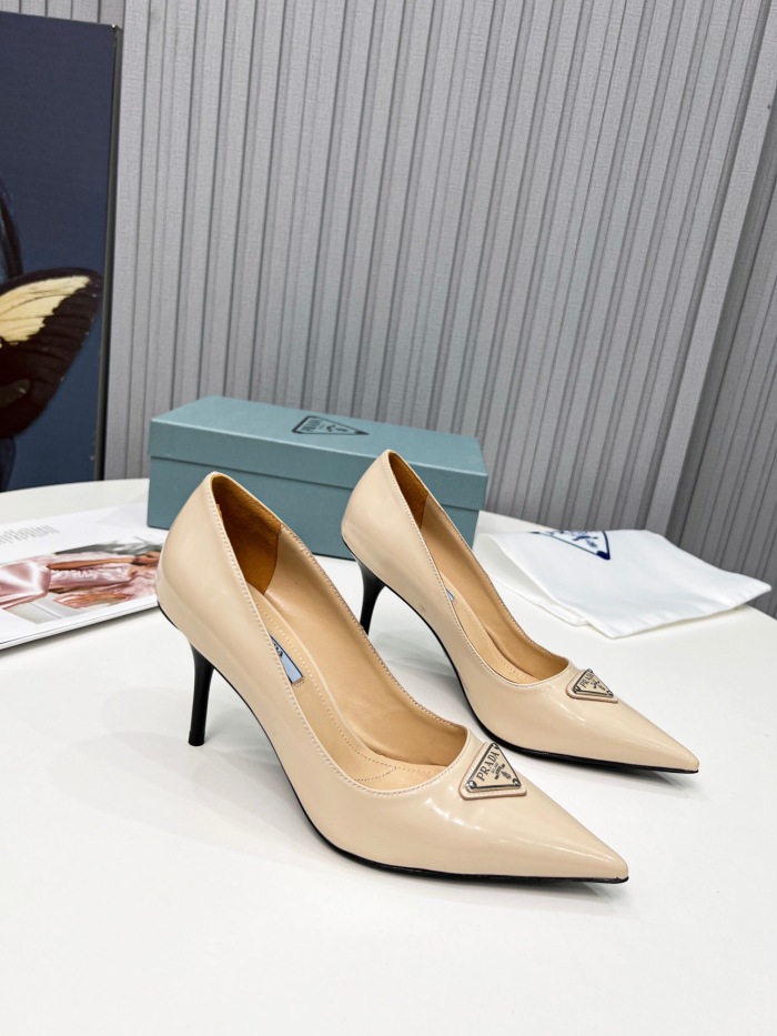 Prada Brushed Leather Pumps Size 35-41 8-Color
