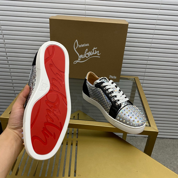 Christian Louboutin Louis Junior Spikes Sneaker Size 36-46  9-Color