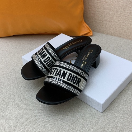 Dior Dway with Diamond Heeled Sandal Pumps Size 35-41 7-Color