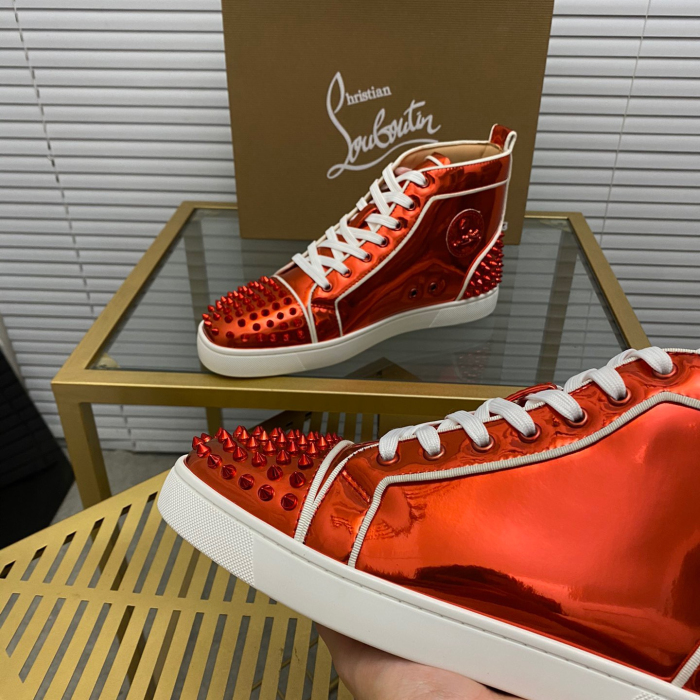 Christian Louboutin Louis Spikes High-Top Sneaker Size 36-46  5-Color