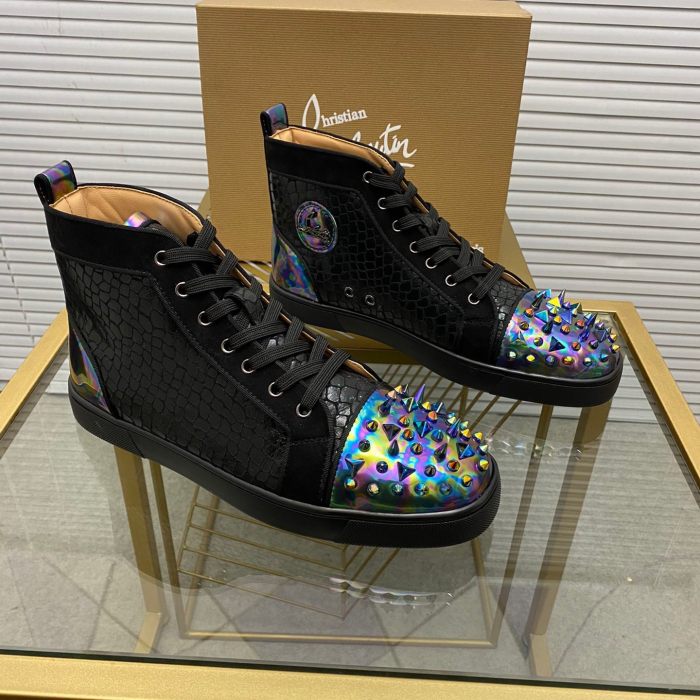 Christian Louboutin Lou Pik Pik High-Top Sneaker Size 36-46  7-Color