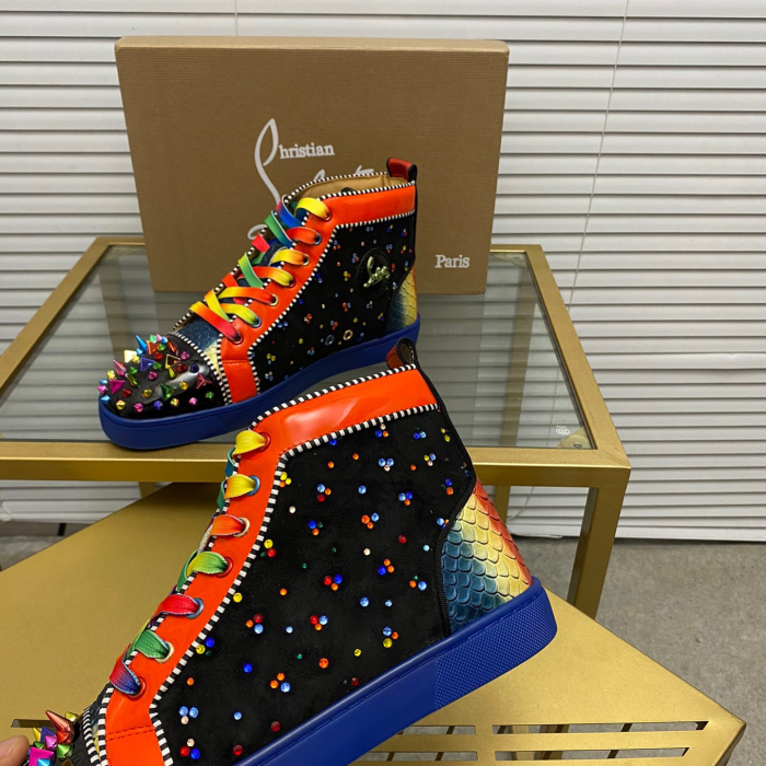Christian Louboutin Lou Pik Pik High-Top Sneaker Size 36-46  7-Color