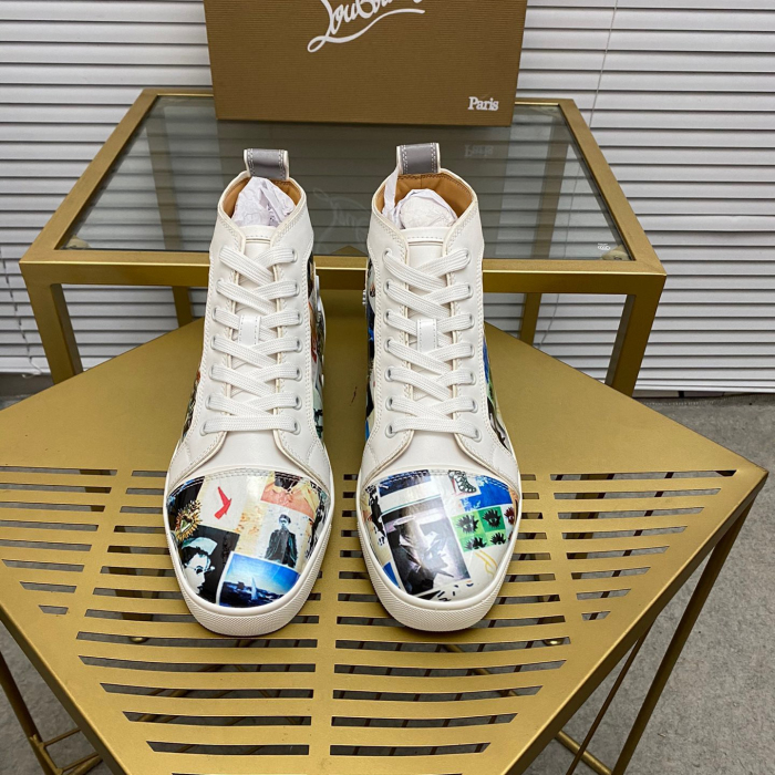Christian Louboutin Fun Louis High-Top Sneaker Size 36-46  4-Color