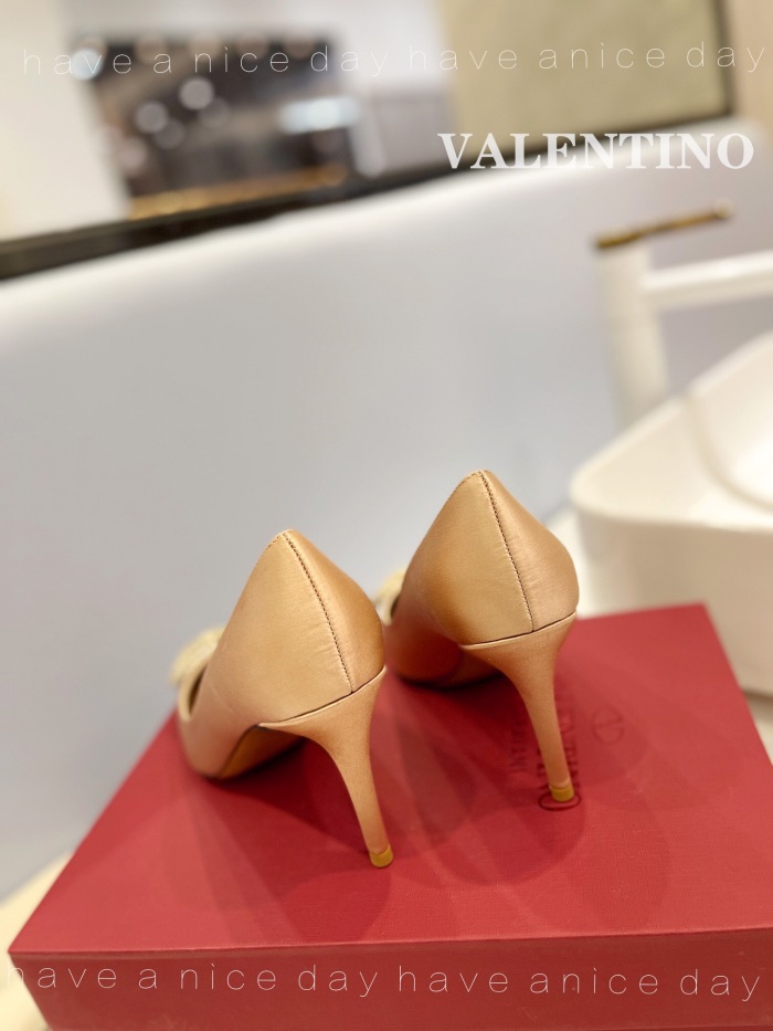 Valentino Vlogo Signature Satin Slingback Pumps Size 35-41 5-Color