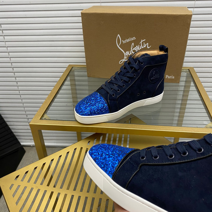 Christian Louboutin Louis High-Top Sneaker Size 36-46  7-Color