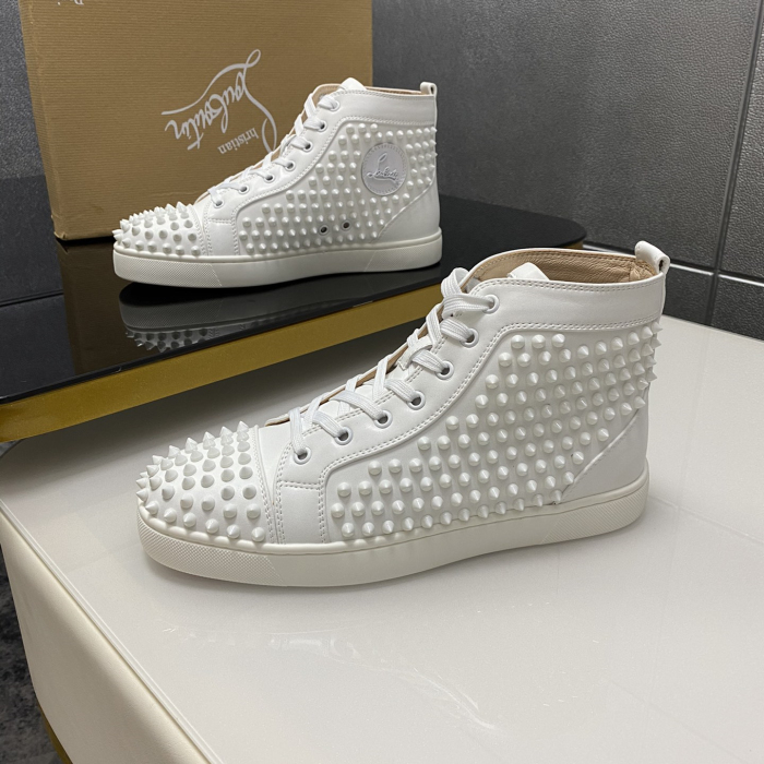 Christian Louboutin Louis Spikes High-Top Sneaker Size 36-46 4-Color