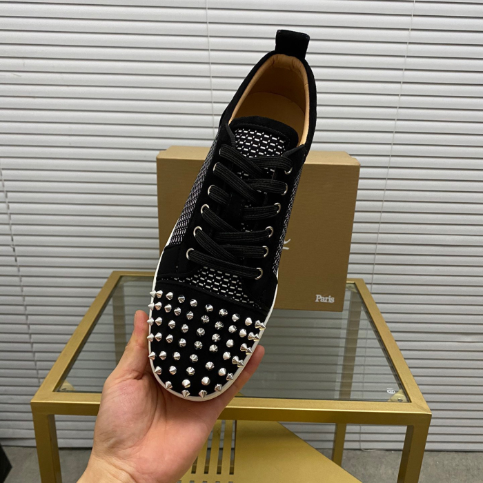 Christian Louboutin Louis Junior Spikes Sneaker Size 36-46  10-Color