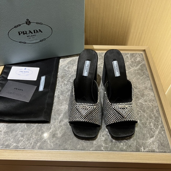 Prada Satin Pumps with Crystals Size 35-41 9-Color