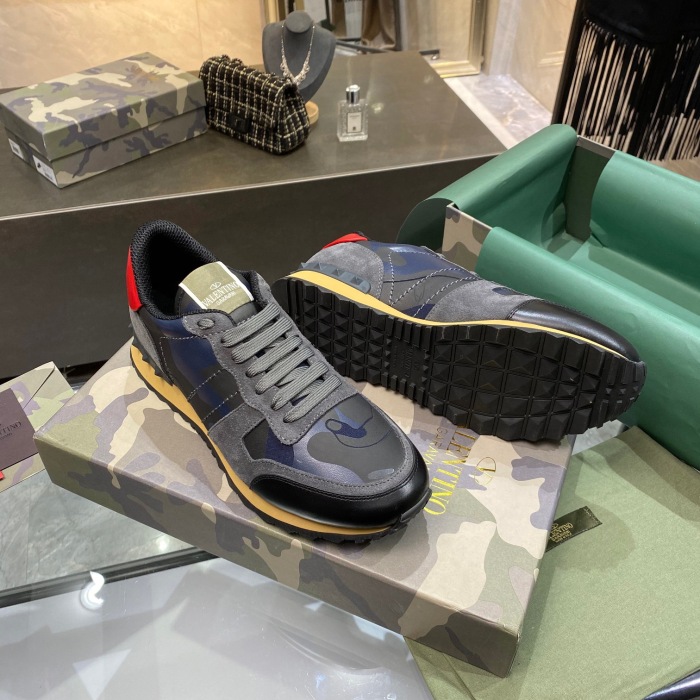 Valentino Camouflage Rockrunner Sneaker Size 39-45   11-Color
