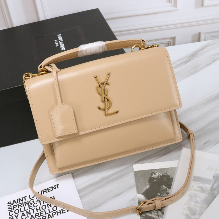 YSL Medium Sunset Women Shoulder Bags Size 25*18*5cm