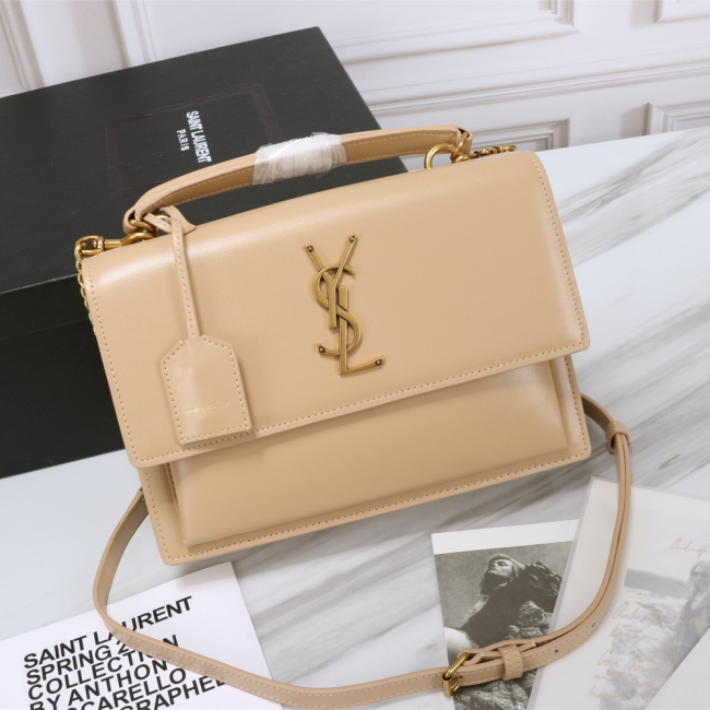 YSL Medium Sunset Women Shoulder Bags Size 25*18*5cm