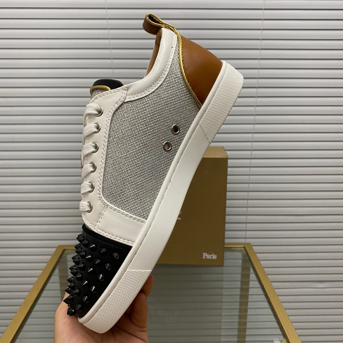 Christian Louboutin Louis Junior Spikes Sneaker Size 36-46  10-Color