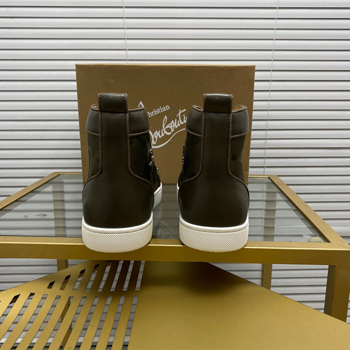 Christian Louboutin Lou Spikes High-Top Sneaker Size 36-46  10-Color