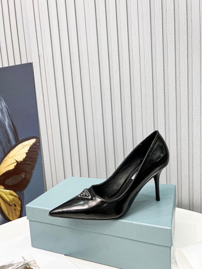 Prada Brushed Leather Pumps Size 35-41 8-Color