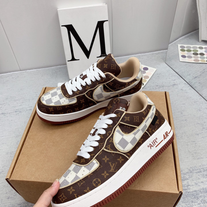 Louis Vuitton x Off White x Air Force 1 Sneaker Size 36-45   9-Color