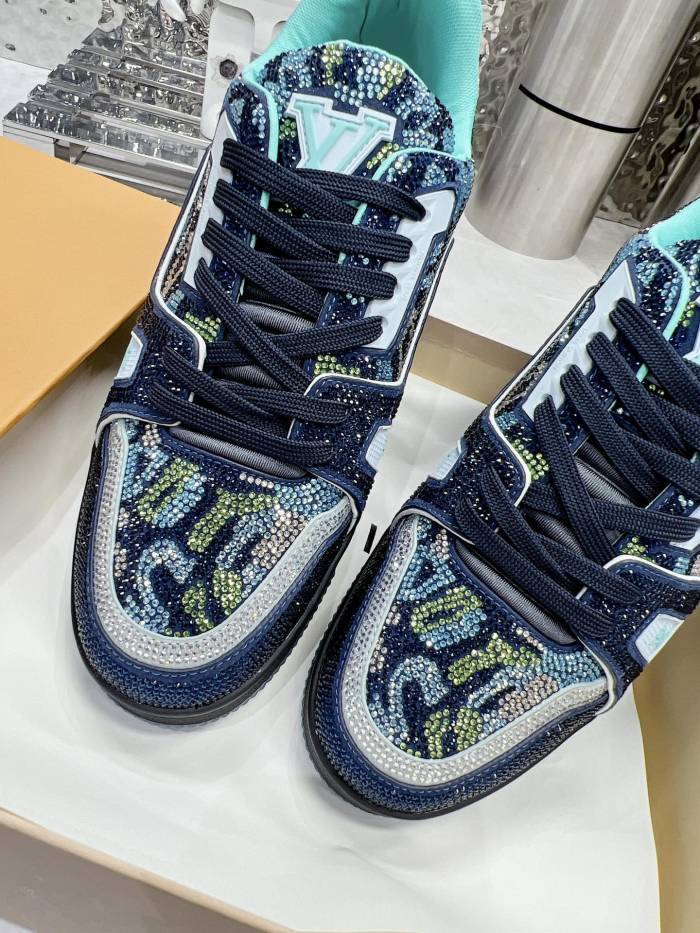 Louis Vuitton LV Trainer Diamond Sneaker Size 36-46