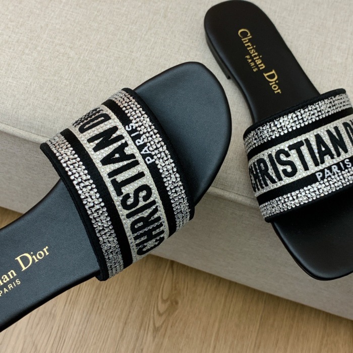 Dior Dway With Diamond Slippers Size 35-41 7-Color