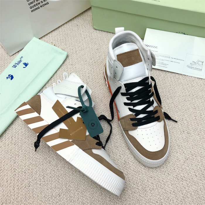 OFF White Floating Arrow High Top Vulc Sneaker Size 36-45   6-Color