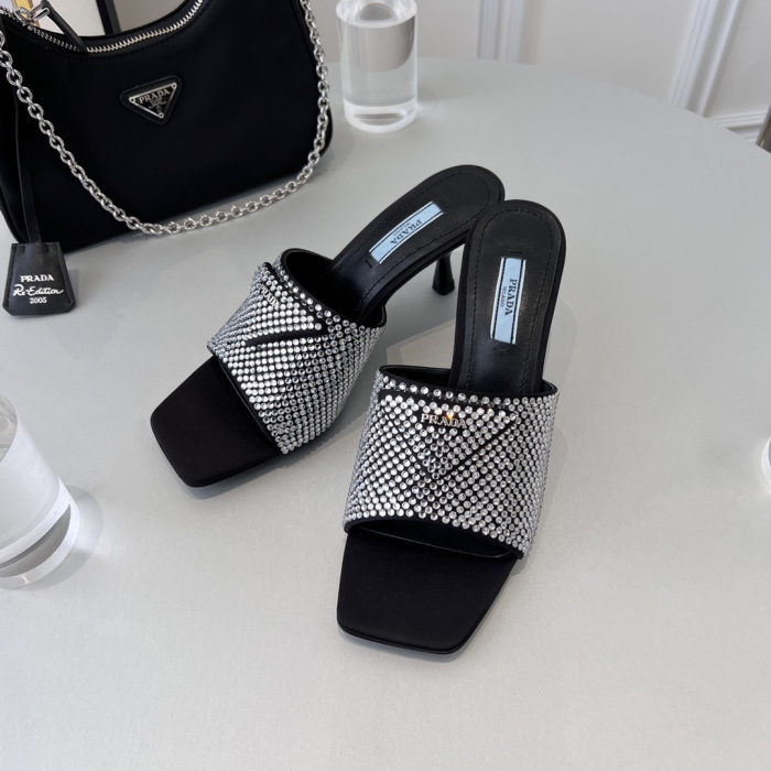 Prada Satin Pumps with Crystals Size 35-41 2-Color