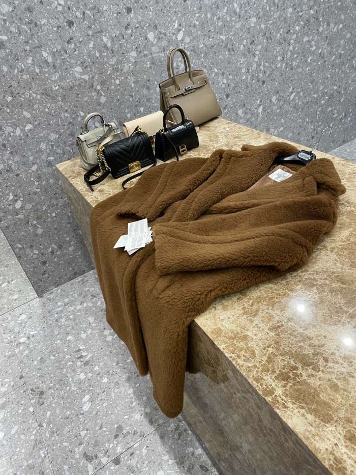 Max Mara Teddy fur long coat Size XS-M