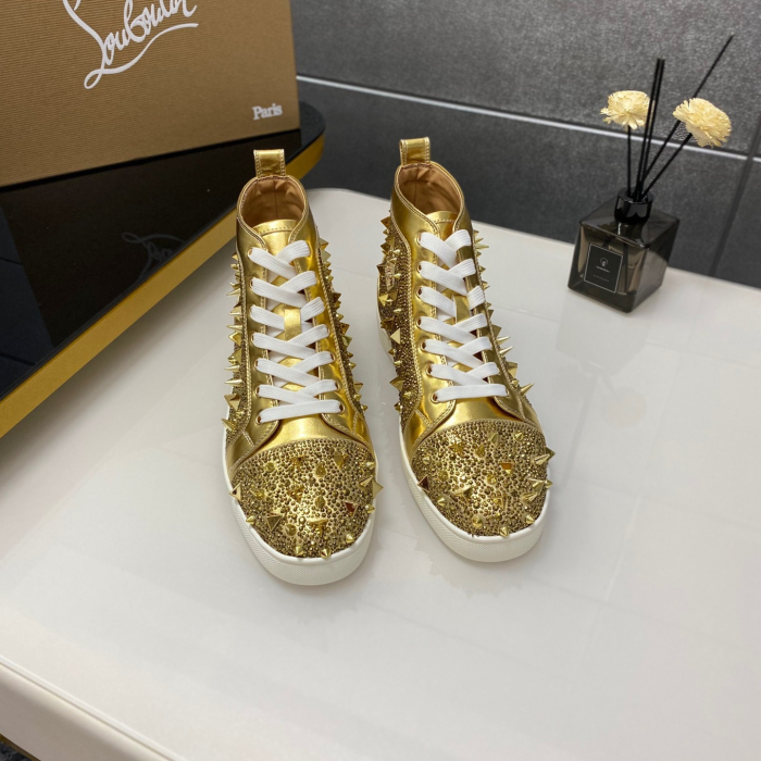 Christian Louboutin Lou Pik Pik High-Top Sneaker Size 36-46  6-Color