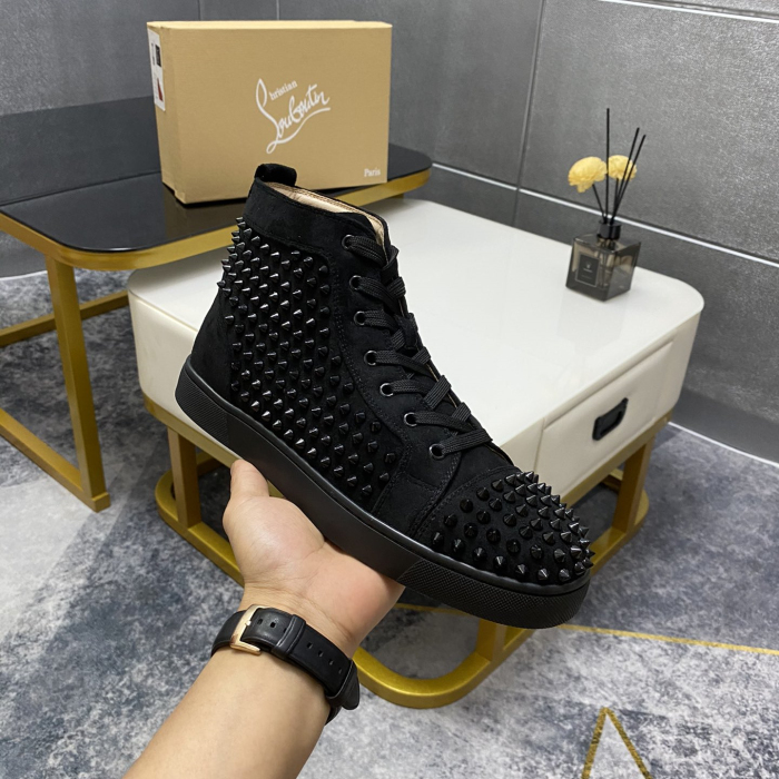 Christian Louboutin Louis Spikes High-Top Sneaker Size 36-46 4-Color