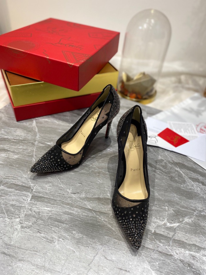 Christian Louboutin Follies Strasss Pumps Size 35-41 3-Color