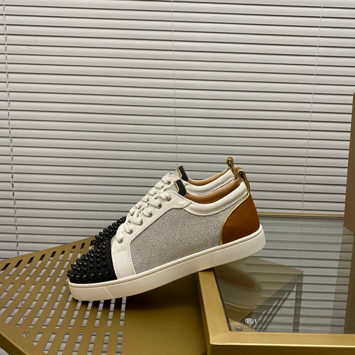 Christian Louboutin Louis Junior Spikes Sneaker Size 36-46  10-Color