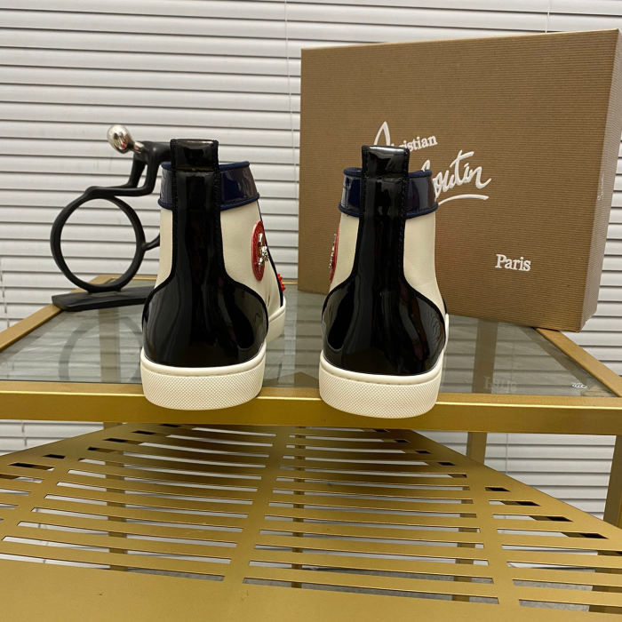 Christian Louboutin Lou Spikes High-Top Sneaker Size 36-46  10-Color