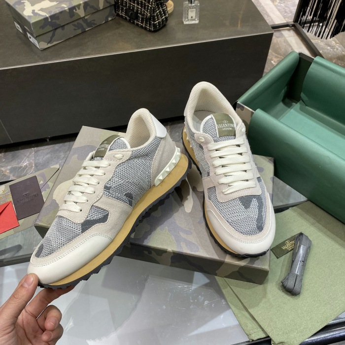 Valentino Mesh Fabric Camouflage Sneaker Size 39-45   5-Color
