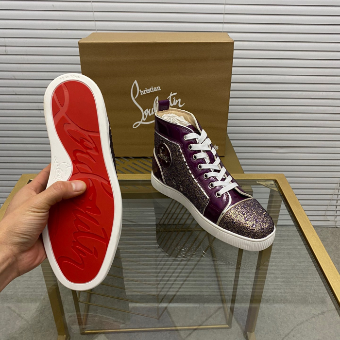 Christian Louboutin Louis High-Top Sneaker Size 36-46  10-Color