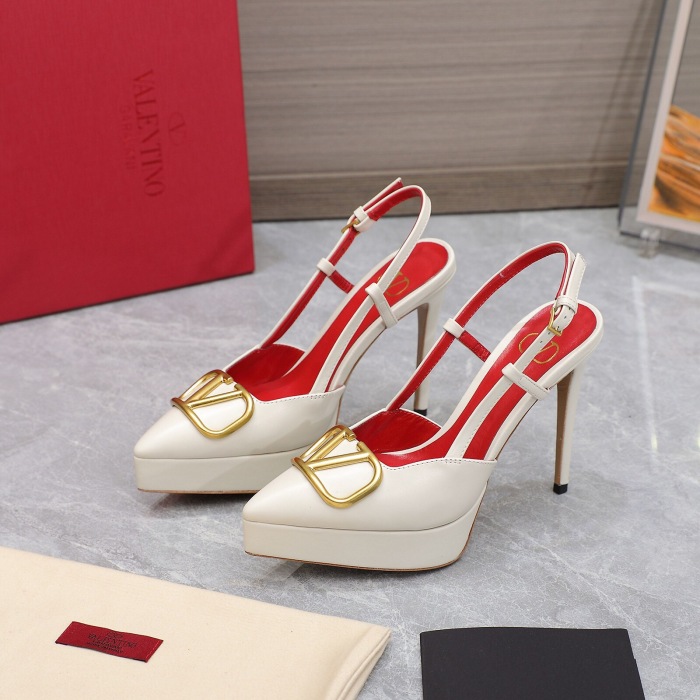 Valentino Vlogo Signature Calfskin Slingback Pumps Size 35-41 4-Color