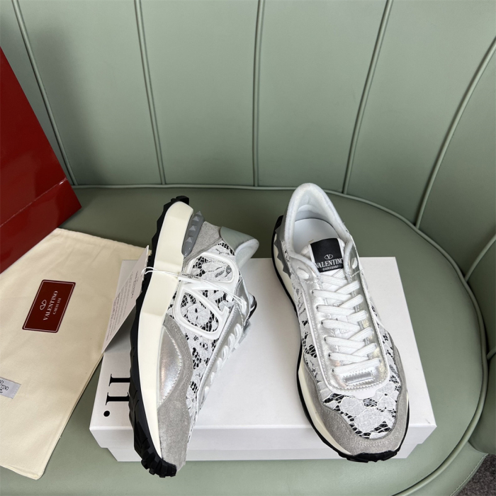 Valentino Lace and Mesh Lacerunner Sneaker Size 36-41   9-Color