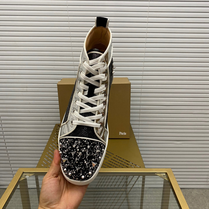 Christian Louboutin Lou Pik Pik High-Top Sneaker Size 36-46  7-Color