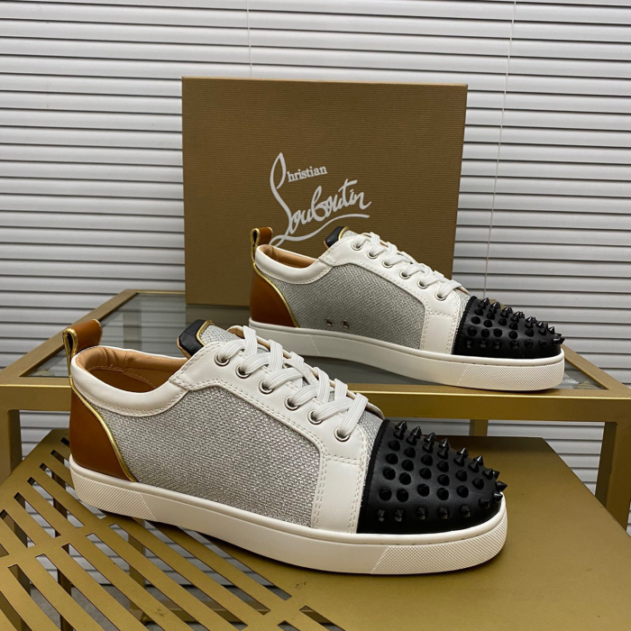 Christian Louboutin Louis Junior Spikes Sneaker Size 36-46  10-Color