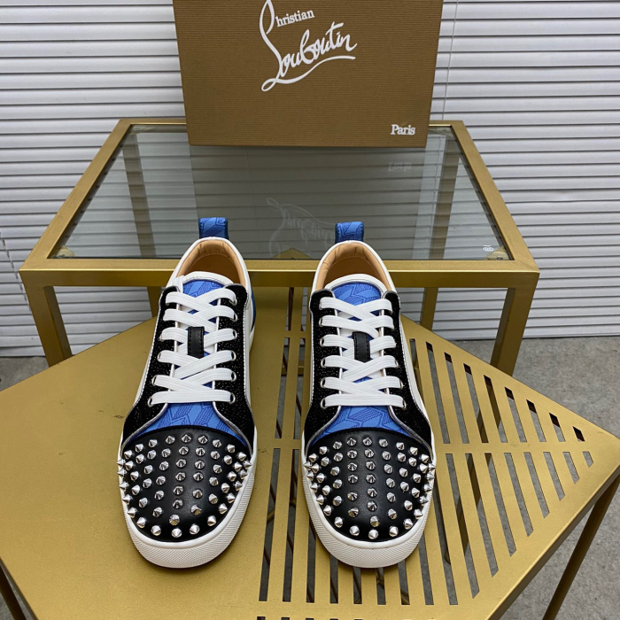Christian Louboutin Louis Junior Spikes Sneaker Size 36-46  10-Color