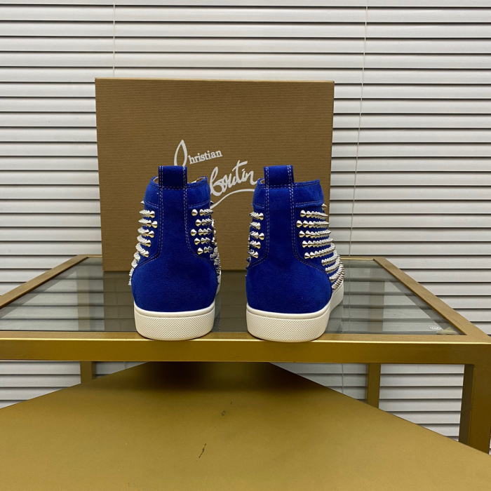 Christian Louboutin Louis Spikes High-Top Sneaker Size 36-46 10-Color
