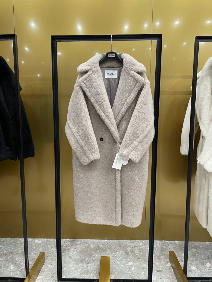 Max Mara Teddy fur long coat Size XS-M