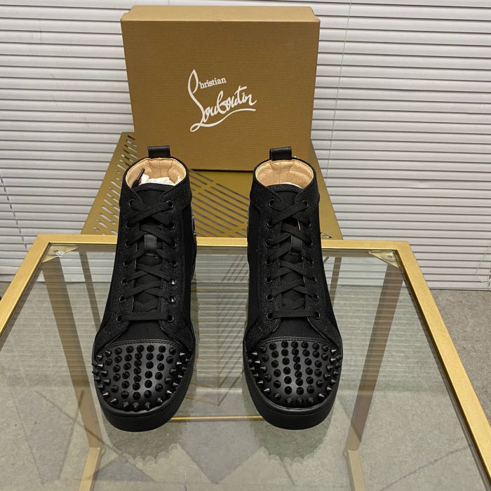 Christian Louboutin Lou Spikes High-Top Sneaker Size 36-46  10-Color