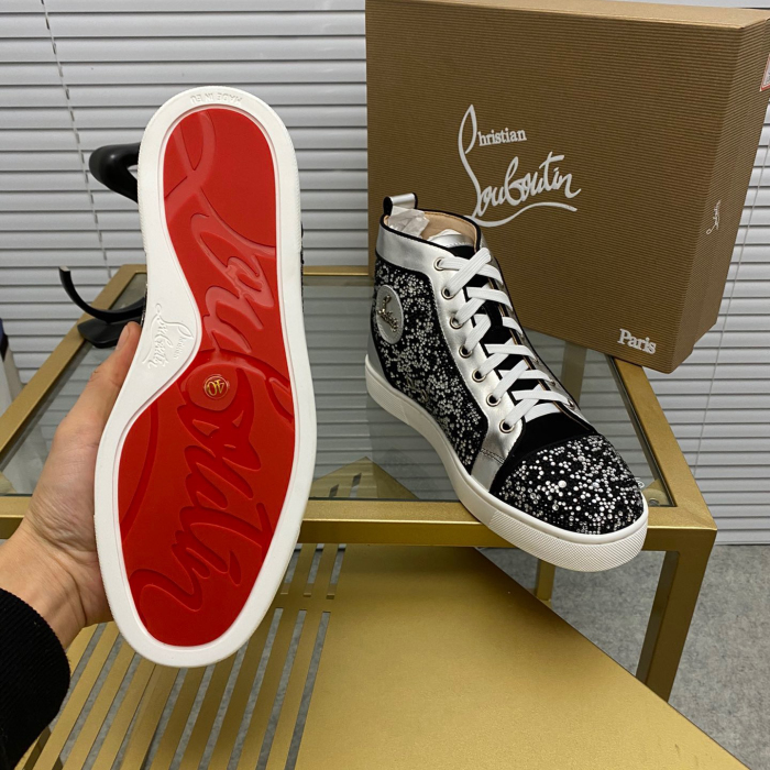 Christian Louboutin Louis High-Top Sneaker Size 36-46  10-Color
