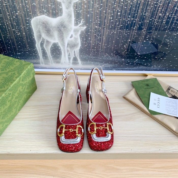 Gucci Slingback With Horsebit Pumps Size 35-41 5-Color